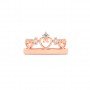 Rose Gold Zircon Stud Crown Ring