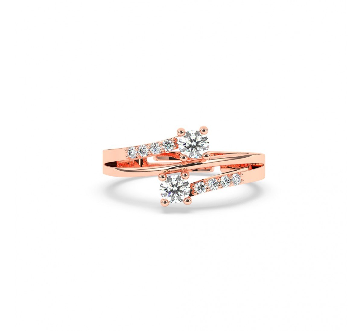 Rose Gold Charm Adjustable Ring