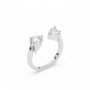 Silver Zircon Heart Ring