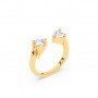 Gold Zircon Heart Ring