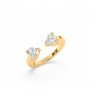 Gold Zircon Heart Ring