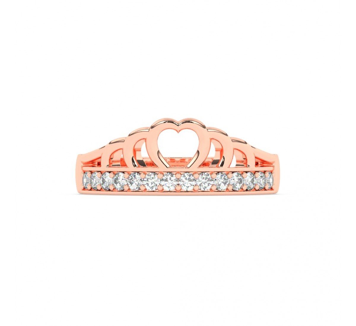 Rose Gold Classic Crown Ring