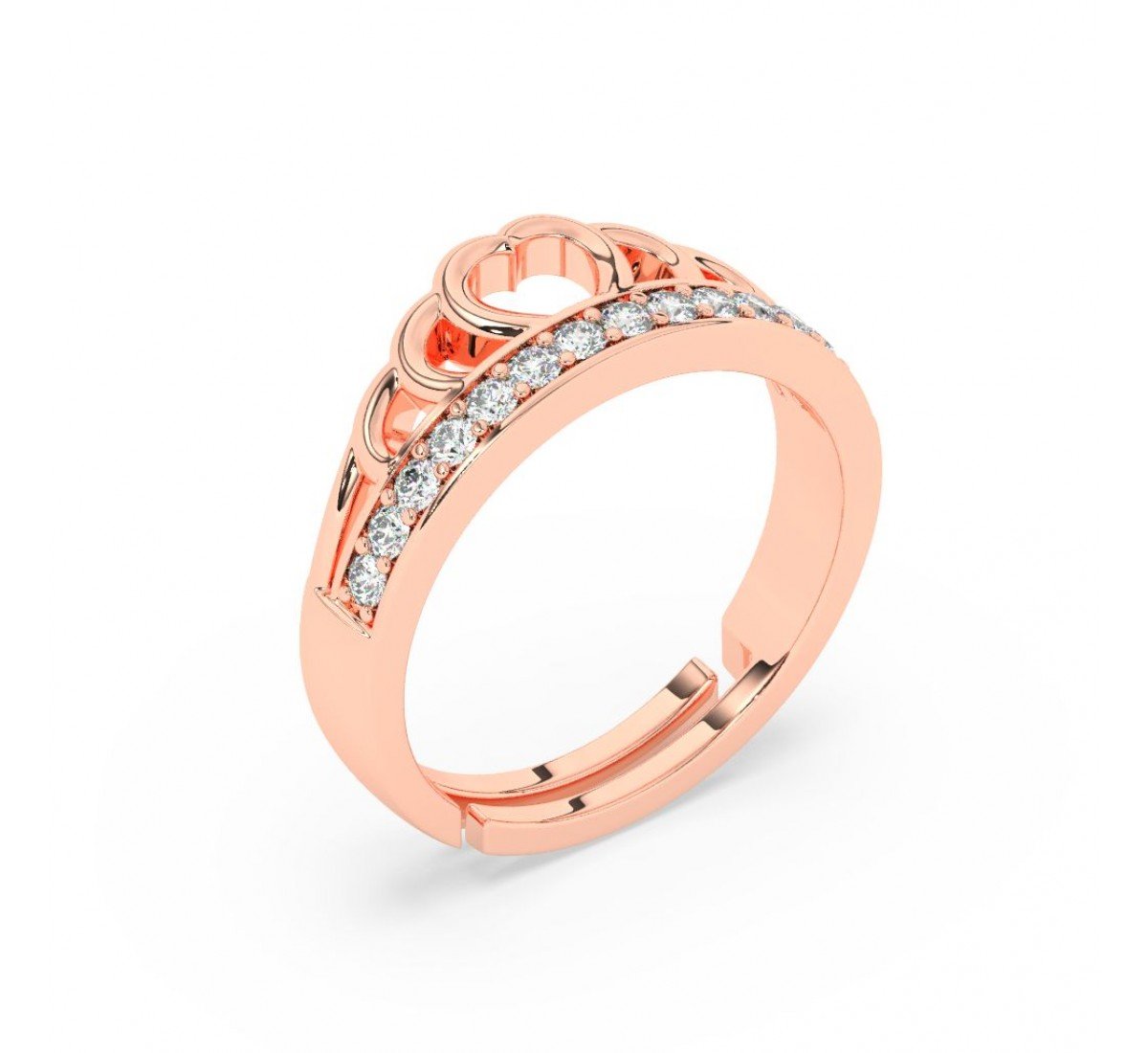 Rose Gold Classic Crown Ring