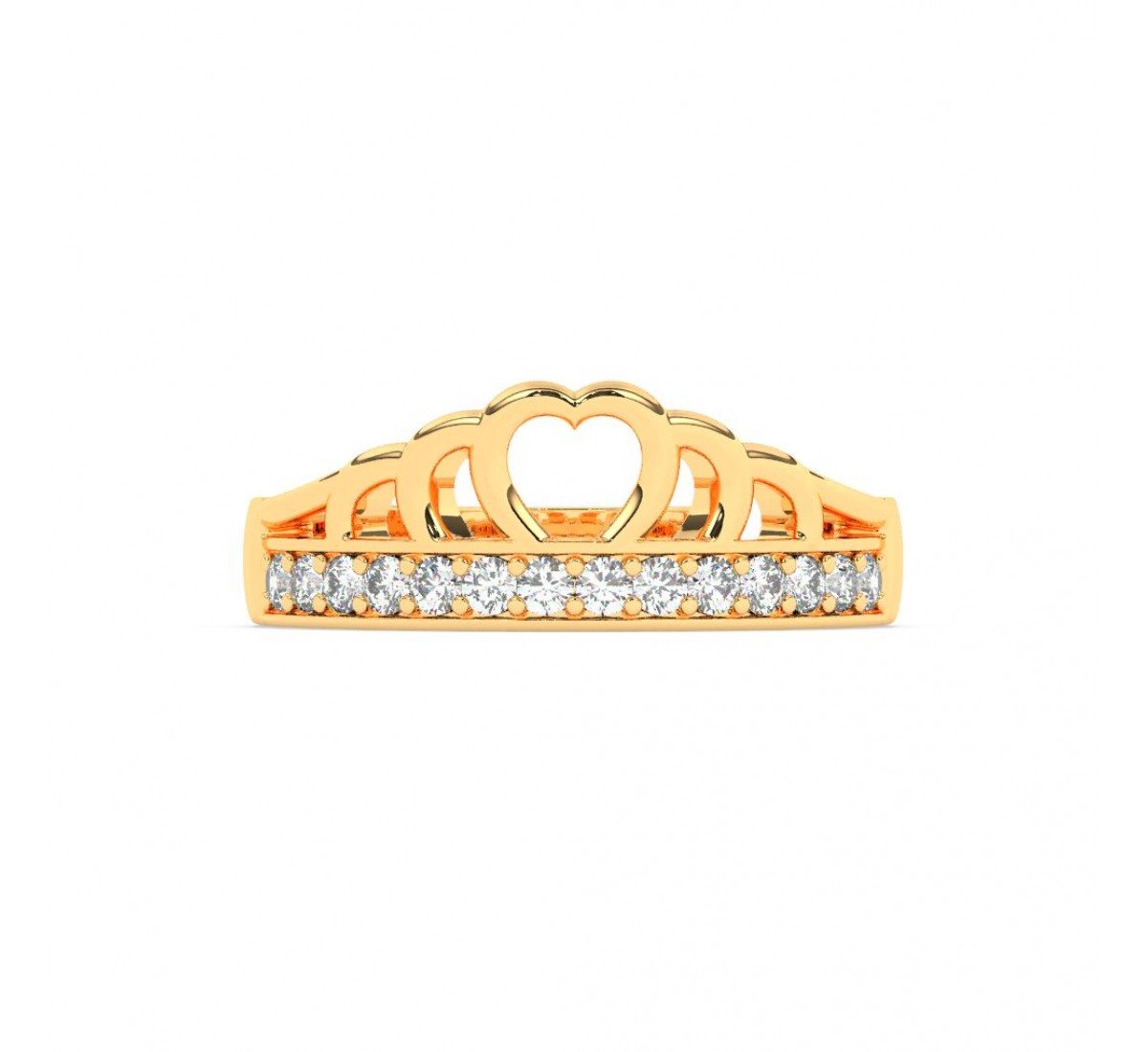 Gold Classic Crown Ring