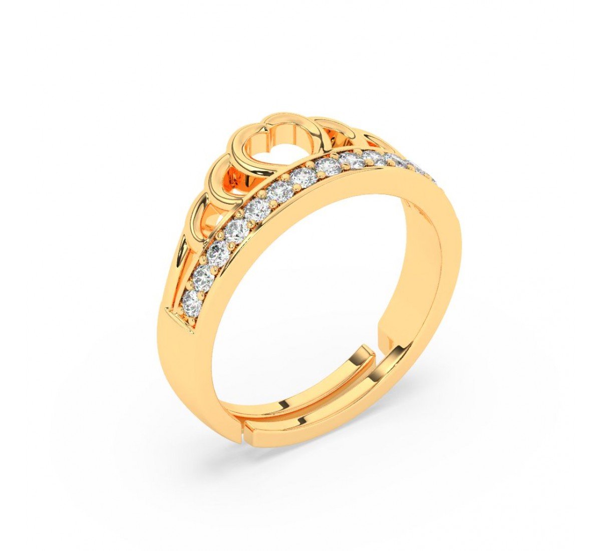 Gold Classic Crown Ring