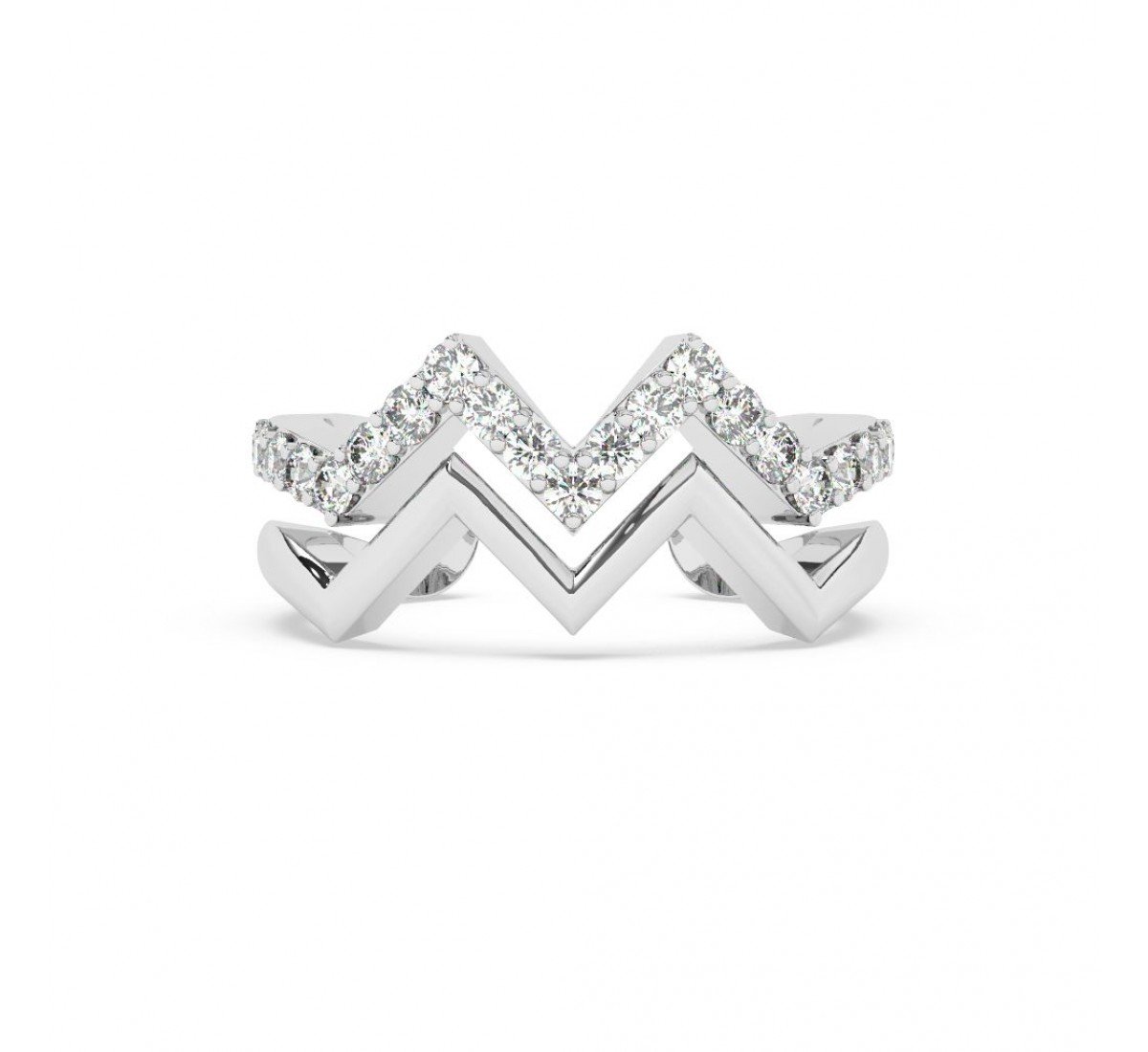 Silver Zig Zag Band