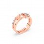 Rose Gold Heart With Studded Zircon Band