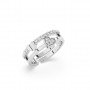 Silver Heart With Studded Zircon Band