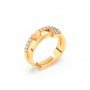 Gold Heart With Studded Zircon Band