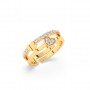 Gold Heart With Studded Zircon Band