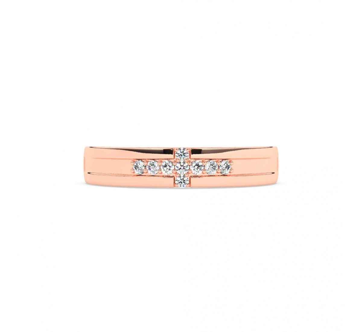 Rose Gold Zircon Stud Band