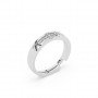 Silver Zircon Stud Band