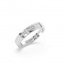 Silver Zircon Stud Band