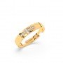 Gold Zircon Stud Band