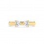 Gold Dual Heart Stone Ring