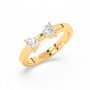 Gold Dual Heart Stone Ring