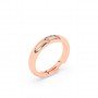 Rose Gold Half Heart Zircon Studded Band