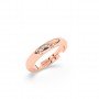 Rose Gold Half Heart Zircon Studded Band