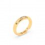 Gold Half Heart Zircon Studded Band