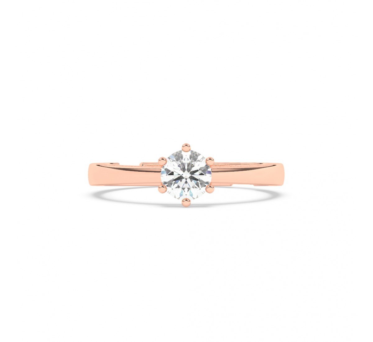 Rose Gold Classic Solitaire Ring