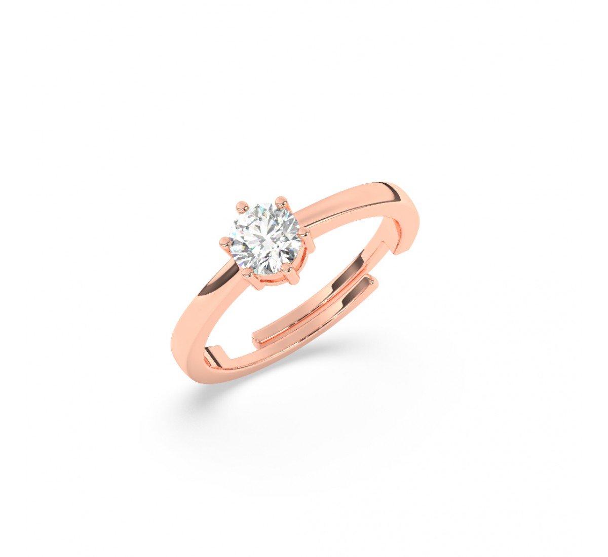 Rose Gold Classic Solitaire Ring