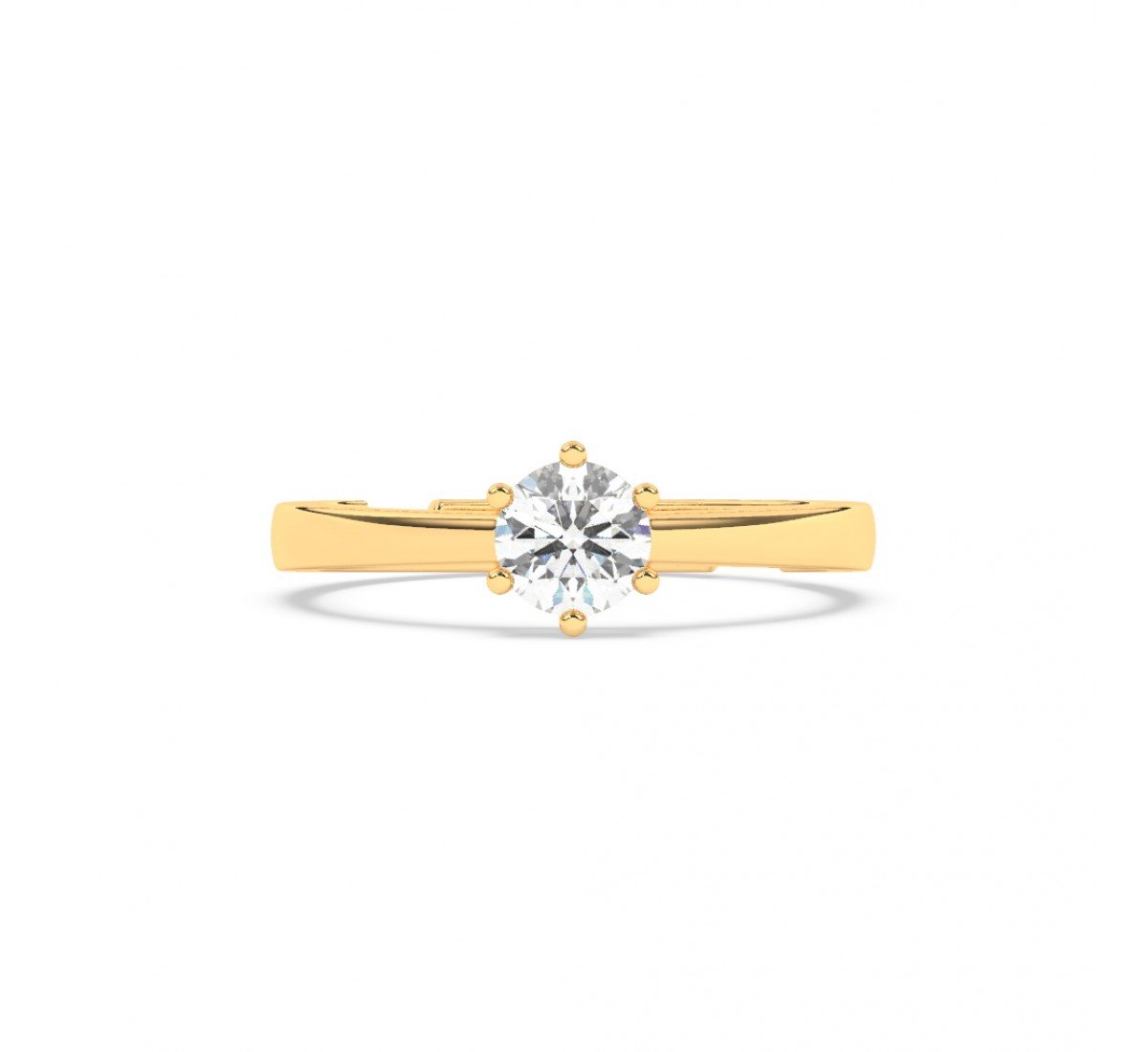 Gold Classic Solitaire Ring