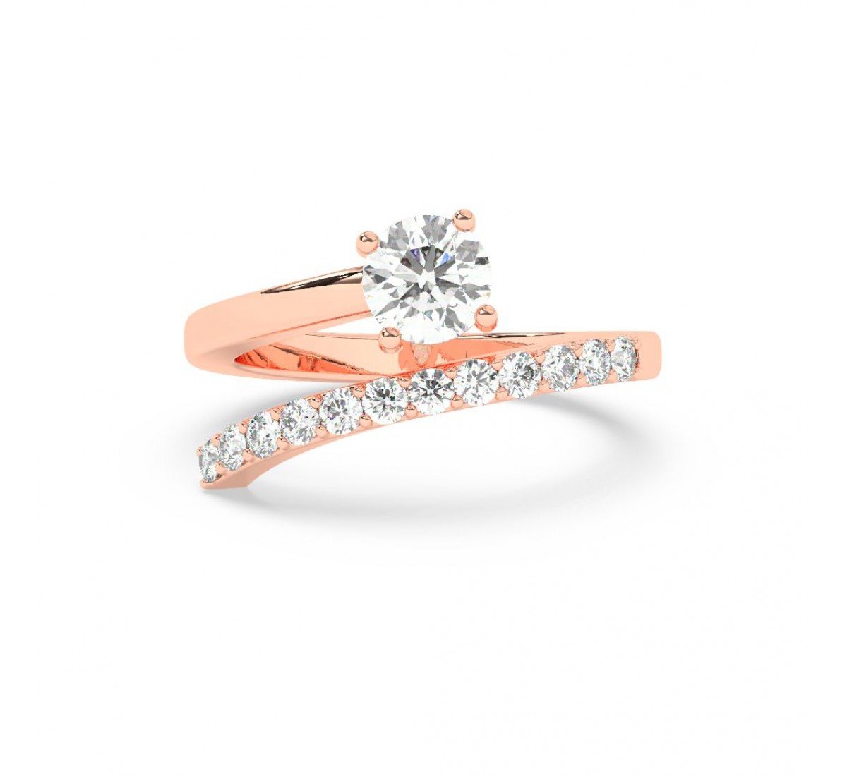 Rose Gold Zircon Sunrise Ring