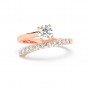 Rose Gold Zircon Sunrise Ring