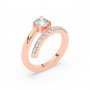 Rose Gold Zircon Sunrise Ring