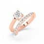 Rose Gold Zircon Sunrise Ring