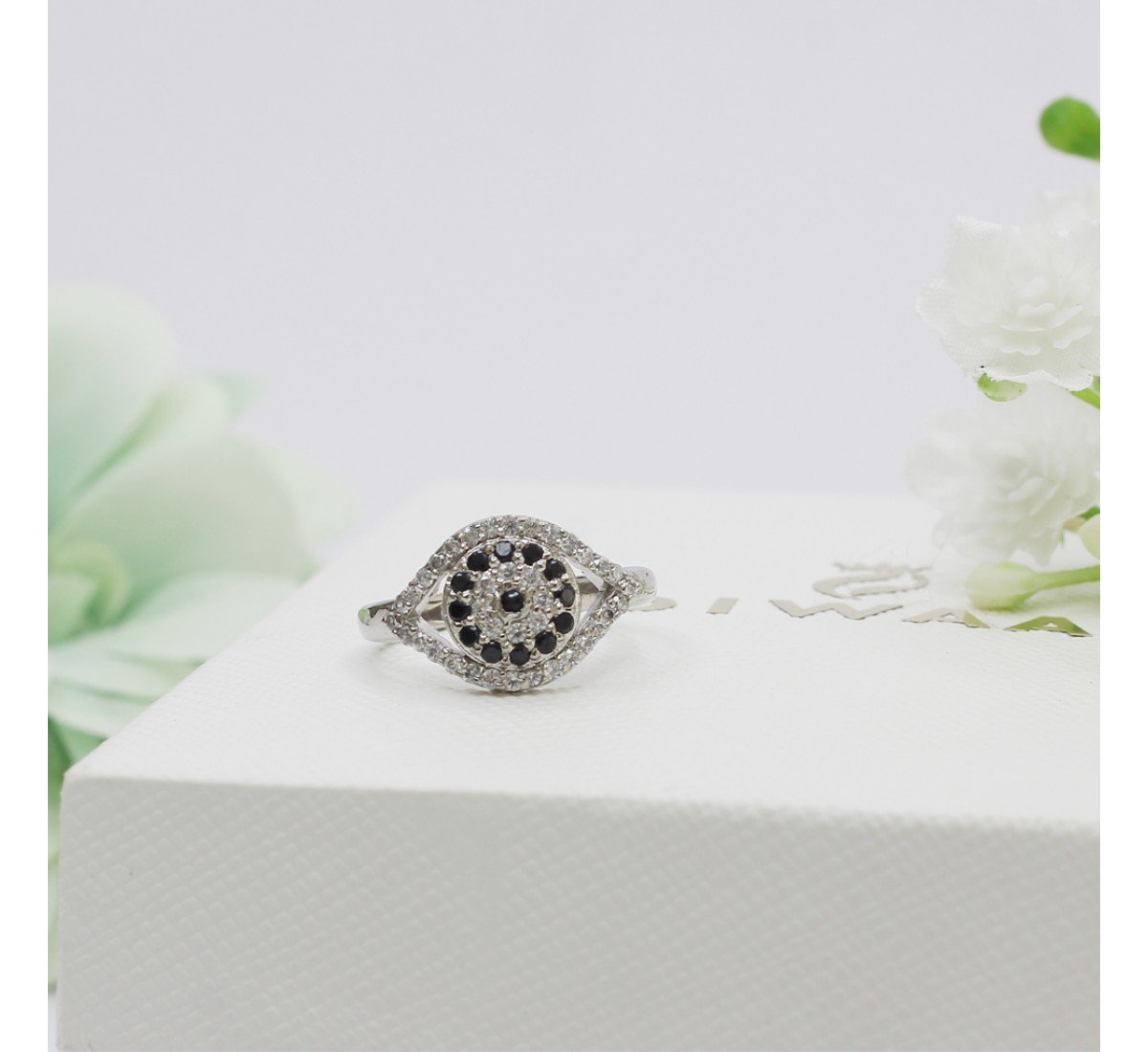 Silver Evil Eye Ring