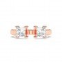 Rose Gold Dual Princess Stone Ring