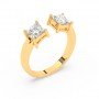 Gold Dual Princess Stone Ring