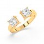 Gold Dual Princess Stone Ring