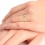 Gold Dual Princess Stone Ring