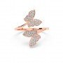 Rose Gold Dual Butterfly Ring