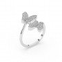 Silver Dual Butterfly Ring