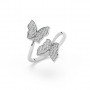 Silver Dual Butterfly Ring