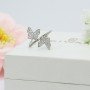 Silver Dual Butterfly Ring