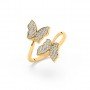 Gold Dual Butterfly Ring