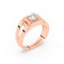 Rose Gold Statement Ring For Men