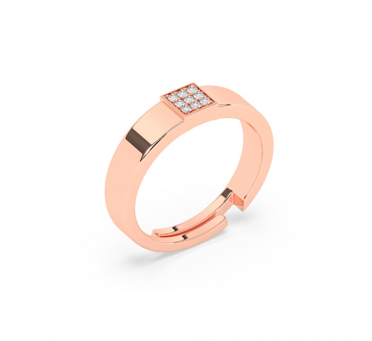 Rose Gold Shining Love Band