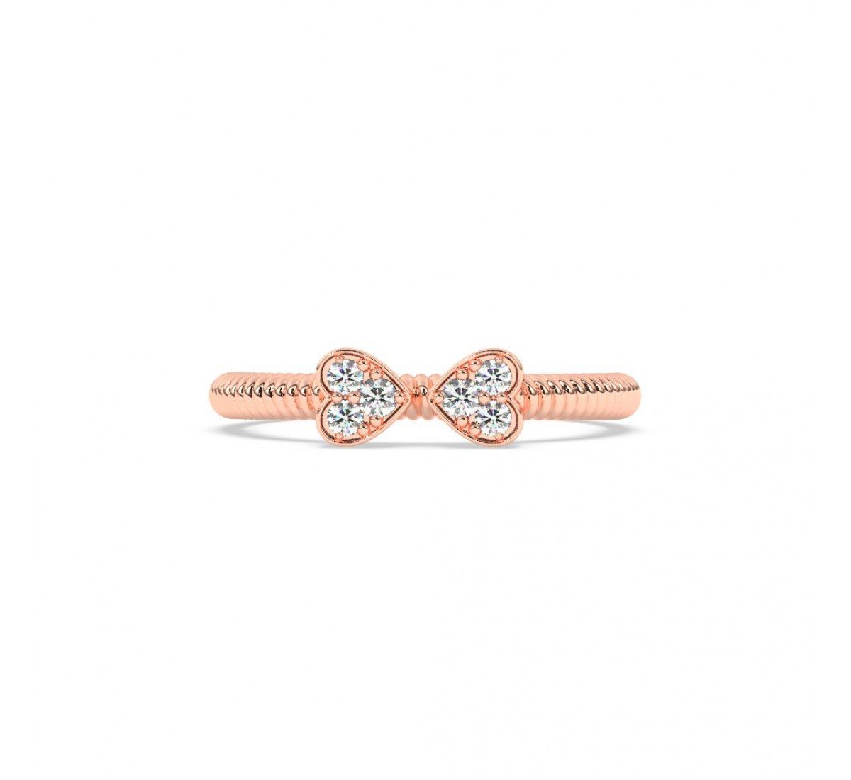 Rose Gold Adjustable Heart Ring