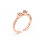 Rose Gold Adjustable Heart Ring