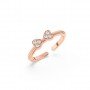 Rose Gold Adjustable Heart Ring