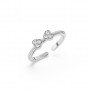 Silver Adjustable Heart Ring