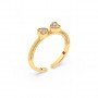 Gold Adjustable Heart Ring