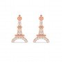 Rose Gold Eiffel Tower Earrings