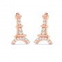 Rose Gold Eiffel Tower Earrings