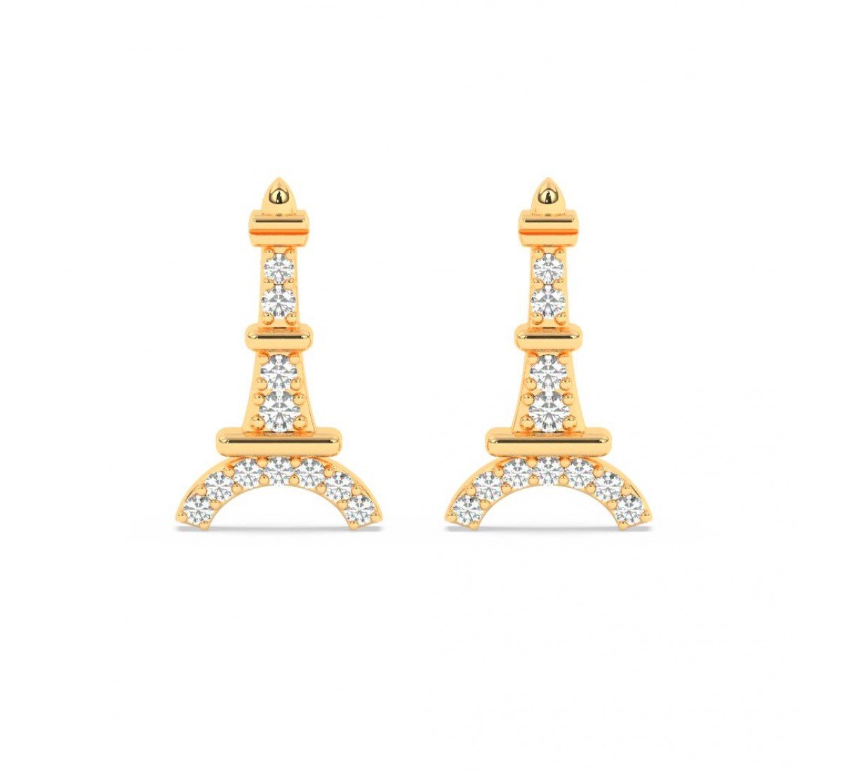 Gold Eiffel Tower Earrings